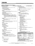 Toshiba L305-S5933 - Satellite - Pentium Dual Core 2.16 GHz Specifications preview