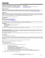 Preview for 2 page of Toshiba L305D-S5925 Specifications