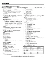 Preview for 1 page of Toshiba L355D-S7819 Specifications