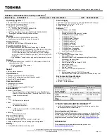 Preview for 1 page of Toshiba L505-ES5018 Specifications