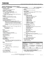 Preview for 1 page of Toshiba L505D-ES5026 Specifications