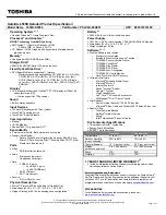 Preview for 1 page of Toshiba L505D S5986 - Satellite - Athlon II 2 GHz Specifications