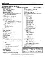 Toshiba L655-S5111 Specifications preview