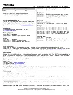 Preview for 2 page of Toshiba L655-S5111 Specifications