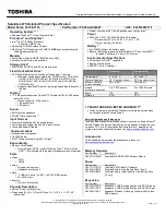 Toshiba L675-S7110 Specifications preview