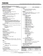 Preview for 1 page of Toshiba L675D-S7040 Specifications