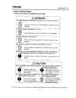 Preview for 4 page of Toshiba LF494 Instruction Manual