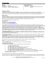 Preview for 3 page of Toshiba M105-S3012 Specifications