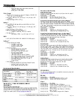 Preview for 2 page of Toshiba M105-S3021 Specifications