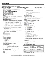 Preview for 1 page of Toshiba M305-S4848 Specifications