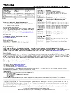 Preview for 2 page of Toshiba M505-S4985-T Specifications