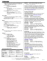 Preview for 2 page of Toshiba M65-S909 Specifications