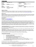 Preview for 3 page of Toshiba M65-S909 Specifications