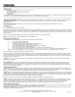 Preview for 4 page of Toshiba M750-S7201 Specifications