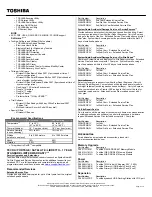 Preview for 2 page of Toshiba M8-ST3094 Specifications