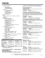 Preview for 2 page of Toshiba M9 S5515 - Tecra - Core 2 Duo 2.2 GHz Specifications