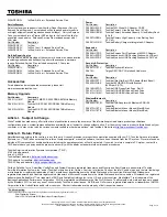 Preview for 3 page of Toshiba M9-ST5511X Specifications