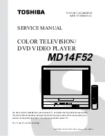 Preview for 1 page of Toshiba MD14F52 Service Manual