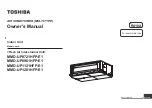 Toshiba MMD-UP0721HFP-E1 Owner'S Manual preview