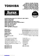 Preview for 1 page of Toshiba MMU-AP0071YH Installation Manual