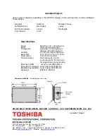 Preview for 2 page of Toshiba OIS50 Specifications