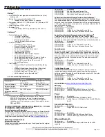 Preview for 2 page of Toshiba P105-S6102 Specifications