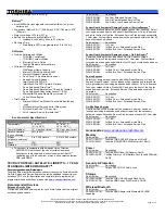 Preview for 2 page of Toshiba P105-S6104 Specifications