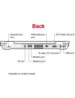 Preview for 6 page of Toshiba P105-S6104 Specifications