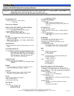 Preview for 1 page of Toshiba P105-S6207 Specifications