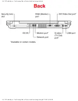 Preview for 11 page of Toshiba P105-S6207 Specifications