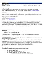 Preview for 3 page of Toshiba P105-S6227 Specifications