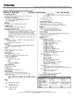 Preview for 1 page of Toshiba P505D-S8935 Specifications