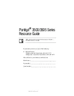 Preview for 1 page of Toshiba Portege 3500 Series Resource Manual