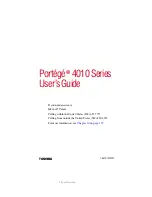 Preview for 1 page of Toshiba Portege 4010 User Manual