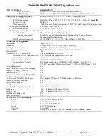 Preview for 3 page of Toshiba Portege 7000CT Specifications