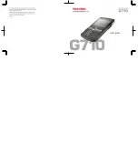 Toshiba Portege G710 User Manual preview