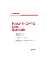 Preview for 1 page of Toshiba Portege M400-S4031 User Manual