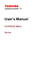 Preview for 1 page of Toshiba Portege M930 Series User Manual