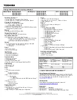 Preview for 1 page of Toshiba Portege R600-SP2803A Specifications
