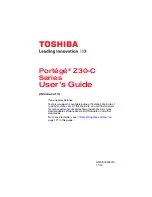 Preview for 1 page of Toshiba Portege Z30-C Series User Manual