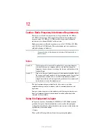 Preview for 12 page of Toshiba PQF10U-00K00H User Manual