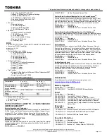 Preview for 2 page of Toshiba R10-S4422 Specifications
