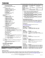 Preview for 2 page of Toshiba R700-ST1303 Specifications