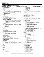 Toshiba R830-S8322 Specifications preview