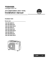 Preview for 1 page of Toshiba RAV-SP404AT-E Installation Manual