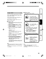 Preview for 63 page of Toshiba RD-85DTSB Owner'S Manual