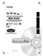 Preview for 1 page of Toshiba RD-X2U Owner'S Manual