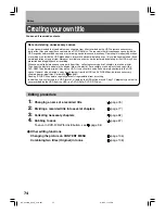 Preview for 74 page of Toshiba RD-XS24SB Owner'S Manual