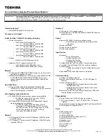 Toshiba S3-S411TD Specifications preview