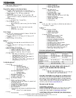 Preview for 2 page of Toshiba S3-S411TD Specifications